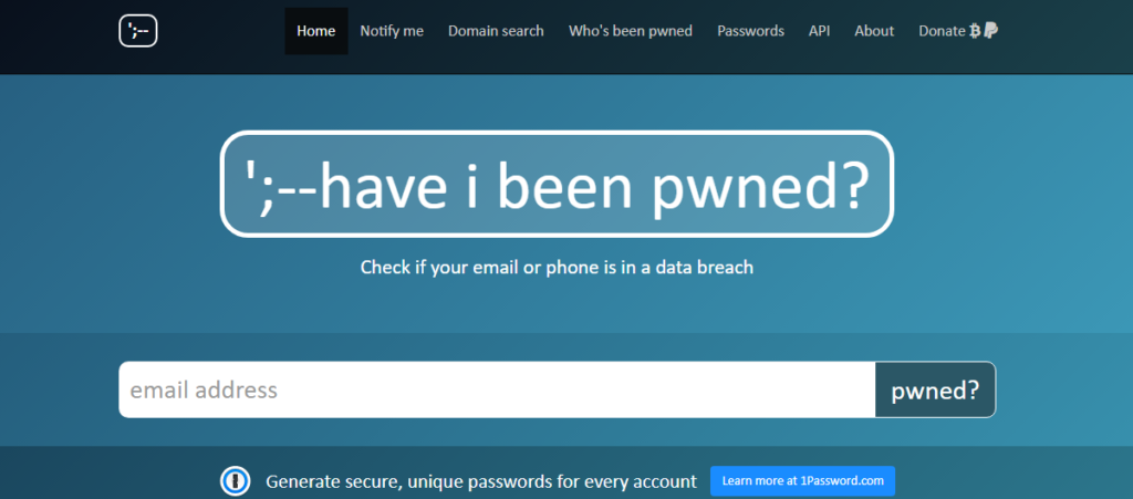 Have I Been Pwned